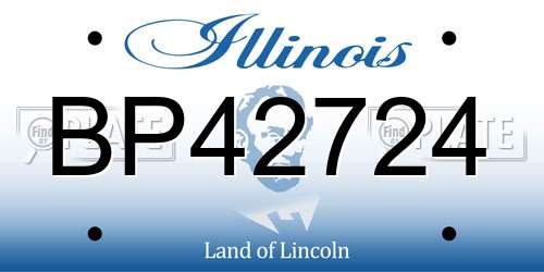 BP42724 Illinois License Plate