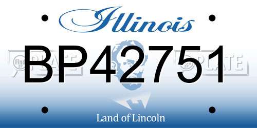 BP42751 Illinois License Plate