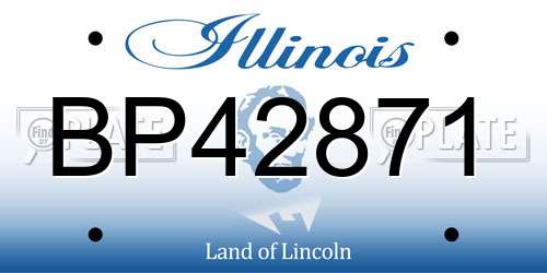 BP42871 Illinois License Plate
