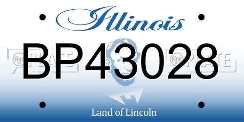 BP43028 Illinois License Plate