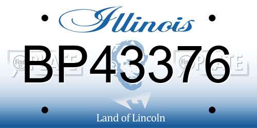 BP43376 Illinois License Plate