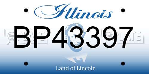 BP43397 Illinois License Plate