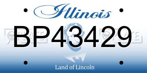 BP43429 Illinois License Plate