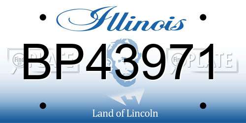 BP43971 Illinois License Plate