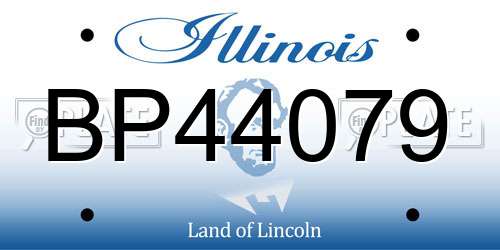 BP44079 Illinois License Plate