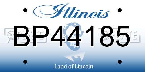 BP44185 Illinois License Plate