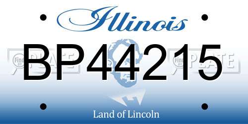 BP44215 Illinois License Plate