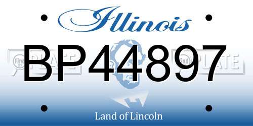 BP44897 Illinois License Plate