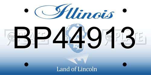 BP44913 Illinois License Plate