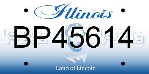 BP45614 Illinois License Plate