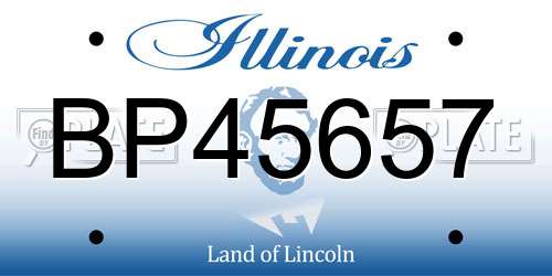 BP45657 Illinois License Plate