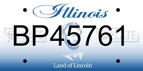 BP45761 Illinois License Plate
