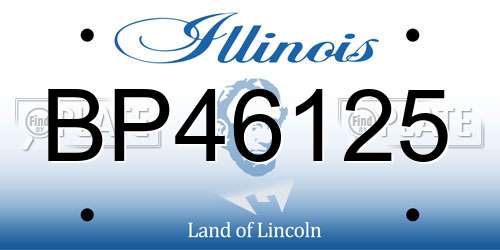 BP46125 Illinois License Plate