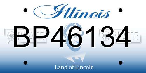 BP46134 Illinois License Plate