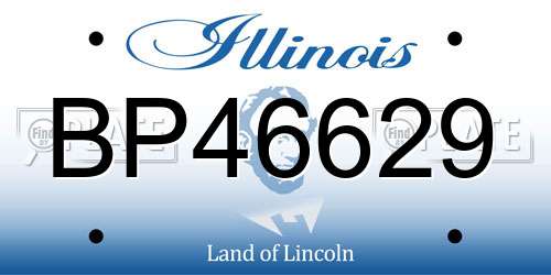 BP46629 Illinois License Plate