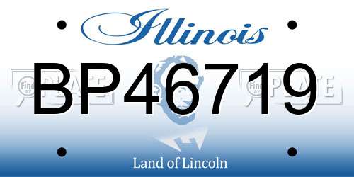 BP46719 Illinois License Plate