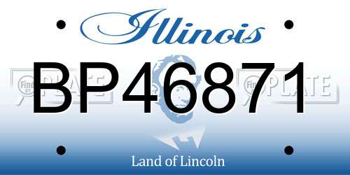 BP46871 Illinois License Plate