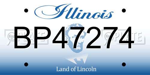BP47274 Illinois License Plate