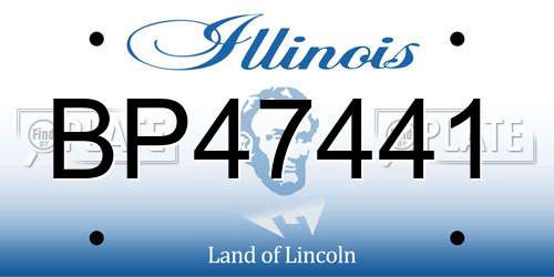 BP47441 Illinois License Plate
