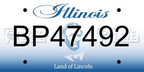 BP47492 Illinois License Plate