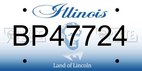 BP47724 Illinois License Plate