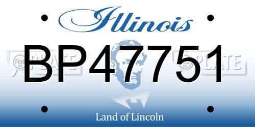 BP47751 Illinois License Plate