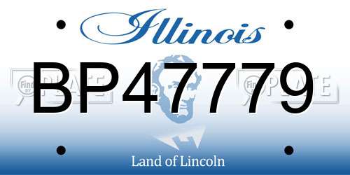 BP47779 Illinois License Plate