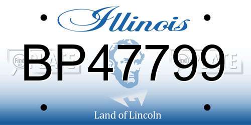 BP47799 Illinois License Plate