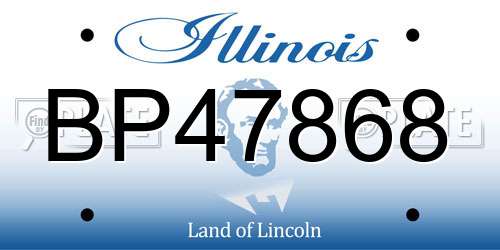 BP47868 Illinois License Plate