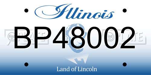 BP48002 Illinois License Plate