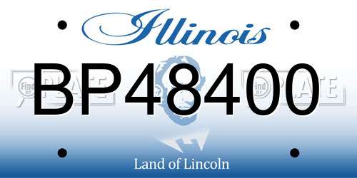 BP48400 Illinois License Plate