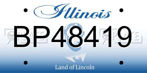 BP48419 Illinois License Plate