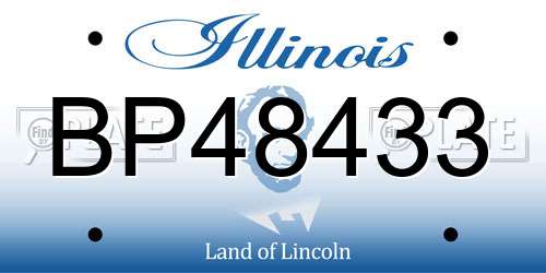 BP48433 Illinois License Plate