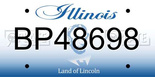 BP48698 Illinois License Plate