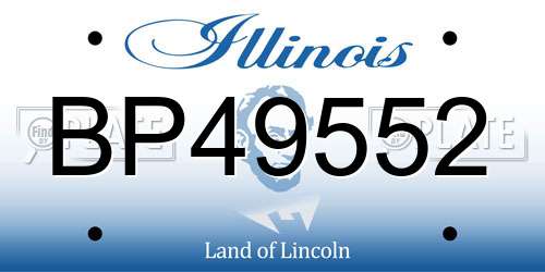 BP49552 Illinois License Plate