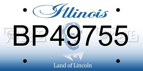 BP49755 Illinois License Plate