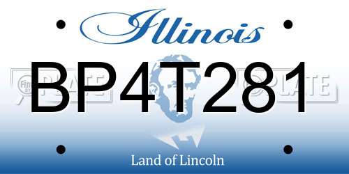 BP4T281 Illinois License Plate