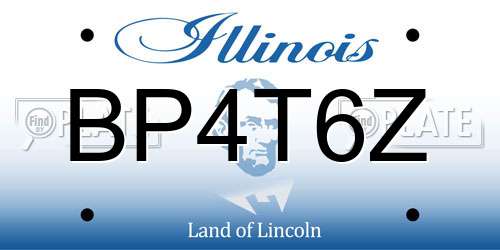 BP4T6Z Illinois License Plate