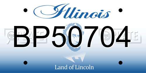 BP50704 Illinois License Plate