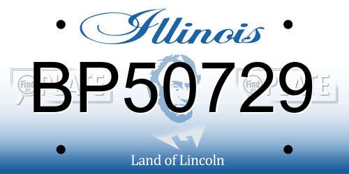 BP50729 Illinois License Plate