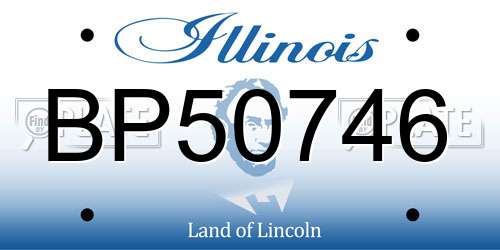 BP50746 Illinois License Plate