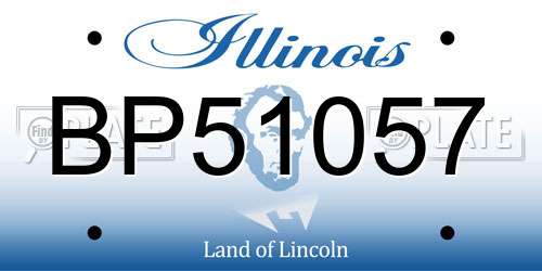 BP51057 Illinois License Plate