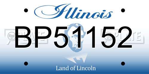 BP51152 Illinois License Plate