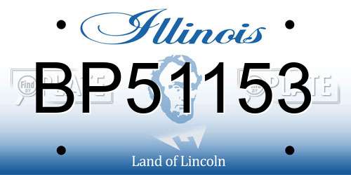 BP51153 Illinois License Plate