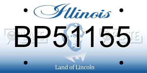 BP51155 Illinois License Plate