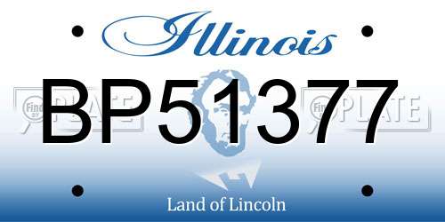 BP51377 Illinois License Plate