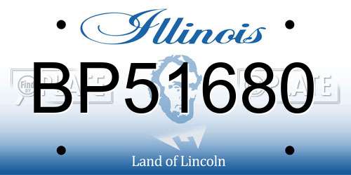 BP51680 Illinois License Plate