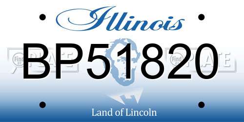 BP51820 Illinois License Plate