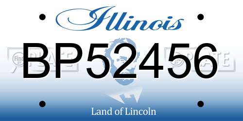 BP52456 Illinois License Plate