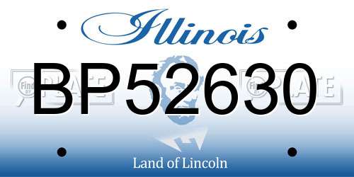 BP52630 Illinois License Plate